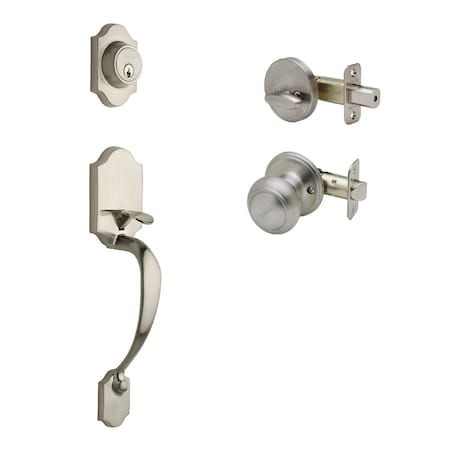 Copper Creek Heritage Handleset, Colonial Knob Interior Trim, Satin Stainless HZ2610XCK-SS